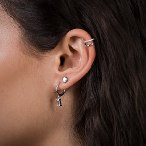 Pendiente Circonita Ear-Cuff Silver