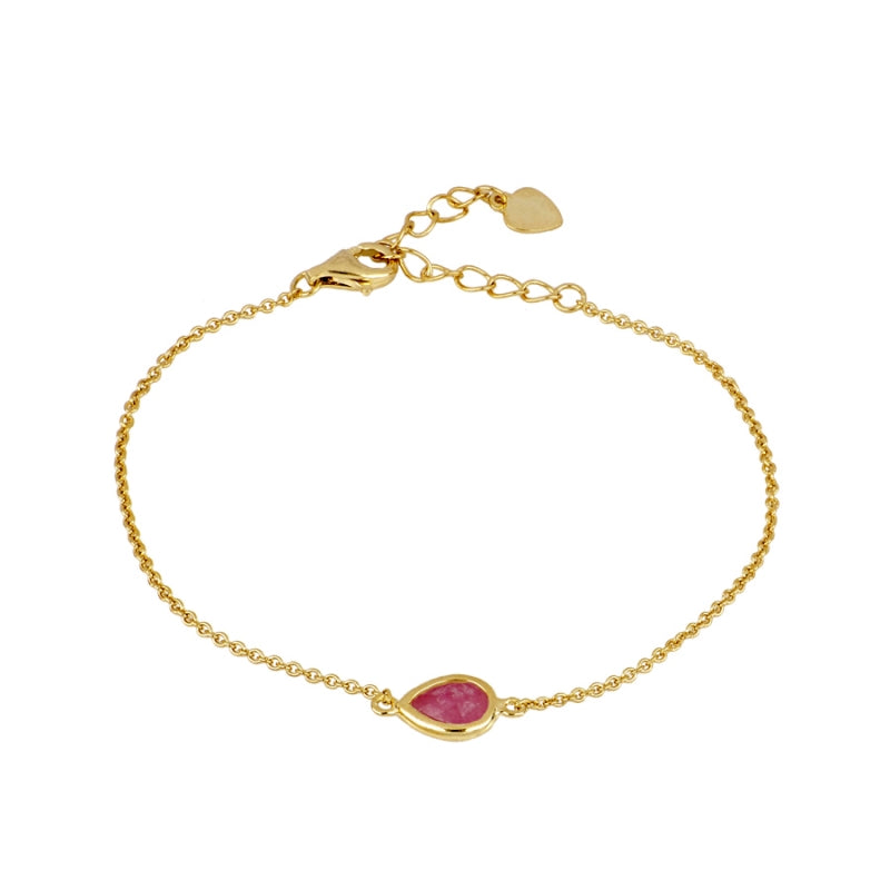 Pulsera Lágrima Rubi Gold