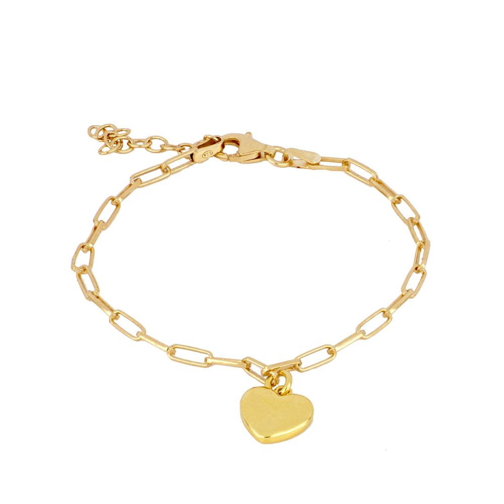 Pulsera  Eslabón Corazón Gold