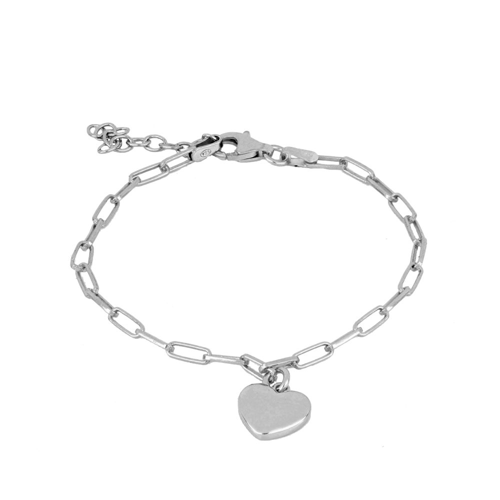 Pulsera  Eslabón Corazón Silver